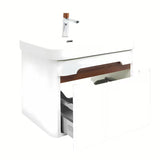 Viseća ormarić s umivaonikom SAT Fusion u mat bijeloj izvedbi sa zaobljenim kutovima