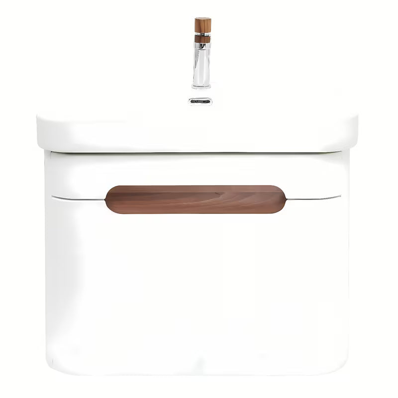 Viseća ormarić s umivaonikom SAT Fusion u mat bijeloj izvedbi sa zaobljenim kutovima