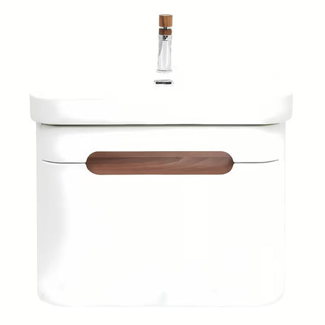 Viseća ormarić s umivaonikom SAT Fusion u mat bijeloj izvedbi sa zaobljenim kutovima