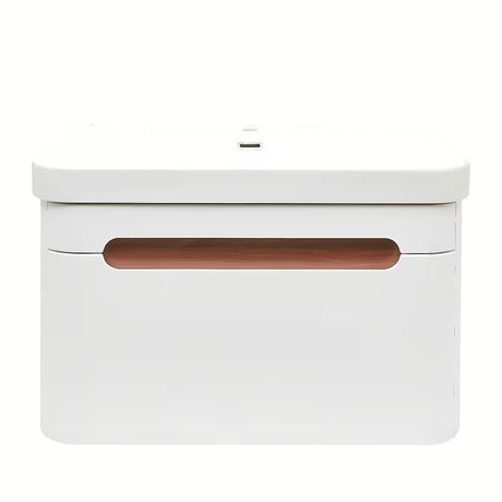 Viseća kupaonski ormarić SAT Fusion s keramičkim umivaonikom u mat bijeloj izvedbi