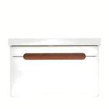 Viseća kupaonski ormarić SAT Fusion s keramičkim umivaonikom u mat bijeloj izvedbi