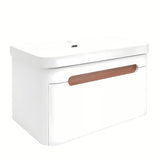 Viseća ormarić s umivaonikom SAT Fusion u mat bijeloj boji sa zaobljenim kutovima