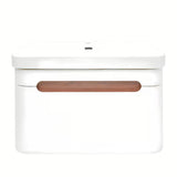 Viseća ormarić s umivaonikom SAT Fusion u mat bijeloj boji sa zaobljenim kutovima