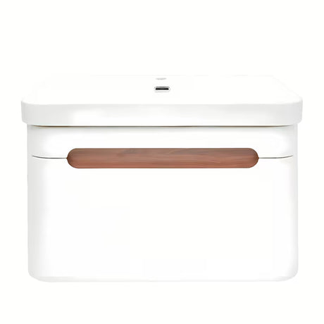 Viseća ormarić s umivaonikom SAT Fusion u mat bijeloj boji sa zaobljenim kutovima