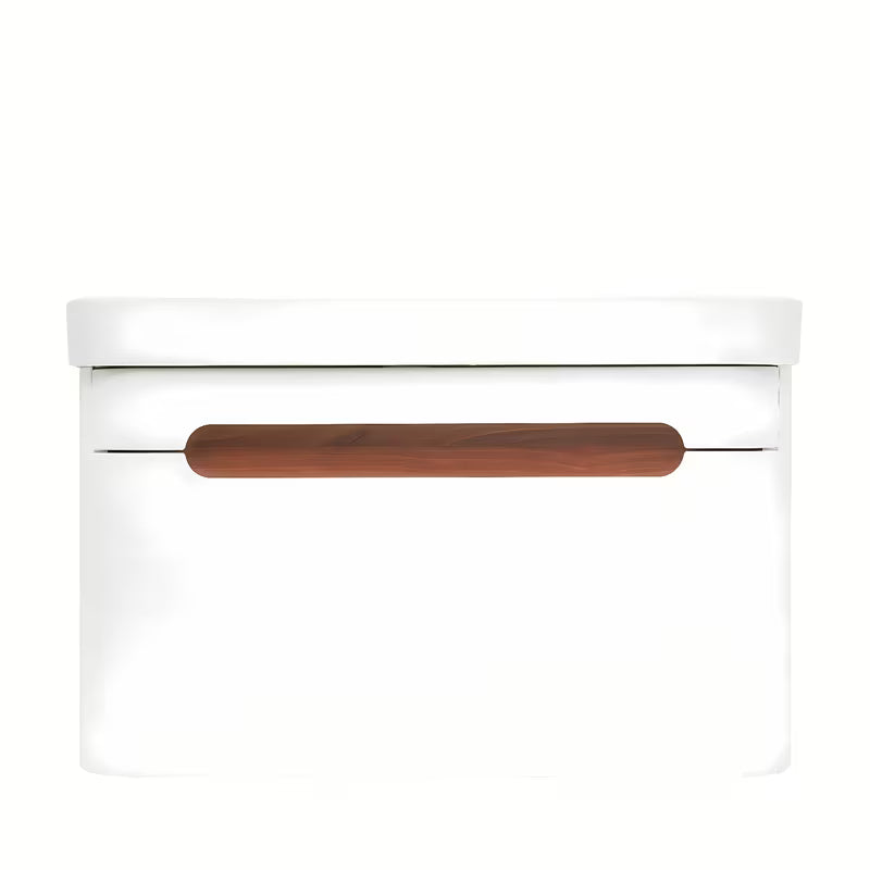 Viseća ormarić s umivaonikom SAT Fusion u mat bijeloj boji sa zaobljenim kutovima