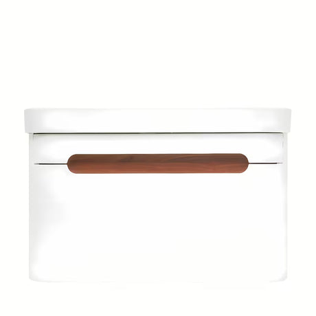 Viseća ormarić s umivaonikom SAT Fusion u mat bijeloj boji sa zaobljenim kutovima