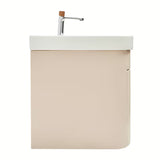 Viseća kupaonski ormarić SAT Fusion s umivaonikom u mat pješčano bež boji