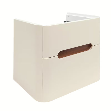 Viseća kupaonski ormarić s umivaonikom SAT Fusion u mat pješčano bež boji