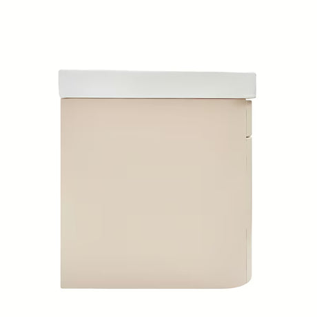 Viseća ormarić s keramičkim umivaonikom SAT Fusion u mat pješčano bež boji sa zaobljenim rubovima