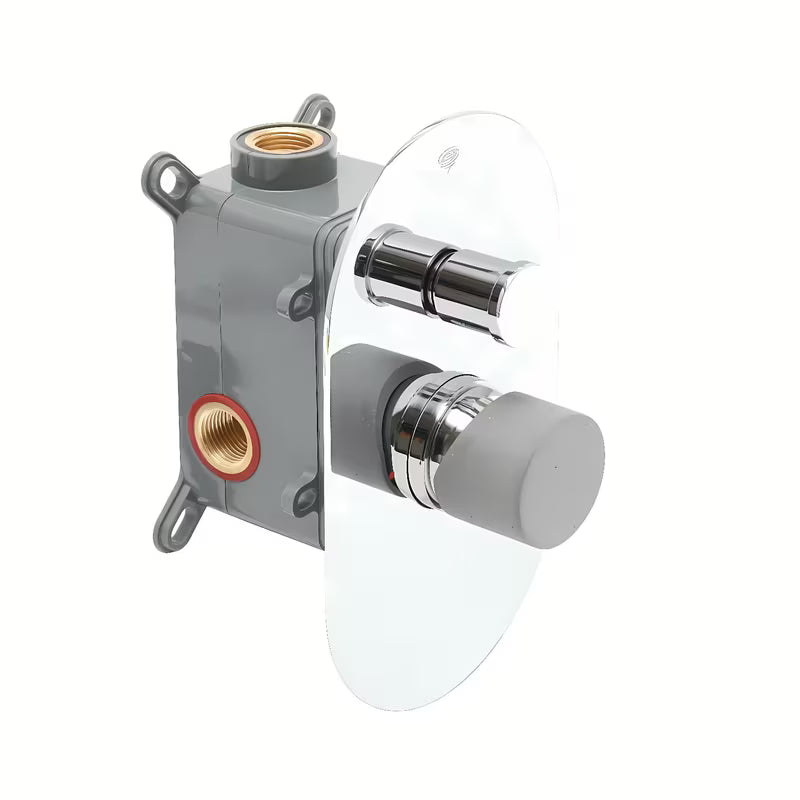 Podžbukna tuš i miješalica za kadu SAT Fusion u dizajnu betona s upravljanjem ručicom