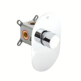 Podžbukna jednoručna baterija miješalica za tuš SAT Fusion u izvedbi od bijelog stakla pro modernu minimalističku kupaonicu.