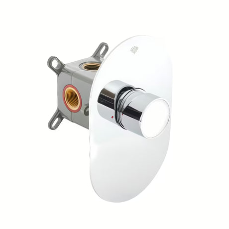 Podžbukna jednoručna baterija miješalica za tuš SAT Fusion u izvedbi od bijelog stakla pro modernu minimalističku kupaonicu.