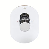 Podžbukna jednoručna baterija miješalica za tuš SAT Fusion u izvedbi od bijelog stakla pro modernu minimalističku kupaonicu.