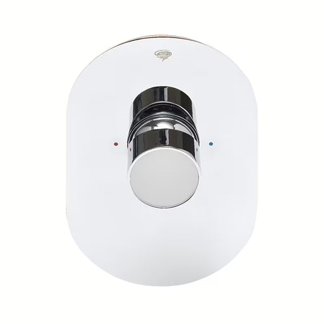 Podžbukna jednoručna baterija miješalica za tuš SAT Fusion u izvedbi od bijelog stakla pro modernu minimalističku kupaonicu.