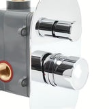 Podžbukna jednoručna baterija miješalica za tuš SAT Fusion u izvedbi od bijelog stakla sa sjajnom površinom.