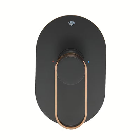 Podžbukna jednoručna baterija miješalica za tuš SAT Fusion u mat crnoj i brončanoj boji