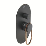 Podžbukna tuš i miješalica za kadu SAT Fusion u crno-brončanoj izvedbi s jednoručnim upravljanjem