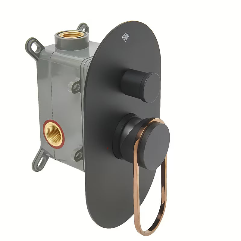 Podžbukna tuš i miješalica za kadu SAT Fusion u crno-brončanoj izvedbi s jednoručnim upravljanjem