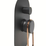 Podžbukna tuš i miješalica za kadu SAT Fusion u crno-brončanoj izvedbi s jednoručnim upravljanjem