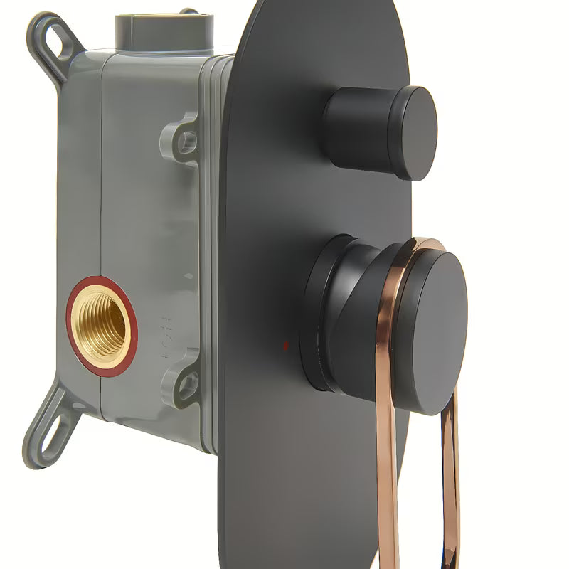 Podžbukna tuš i miješalica za kadu SAT Fusion u crno-brončanoj izvedbi s jednoručnim upravljanjem