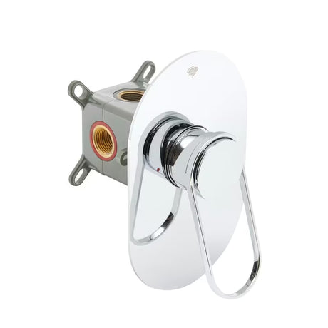 Podžbukna jednoručna baterija miješalica za tuš SAT Fusion u krom izvedbi pro modernu tuš kabina