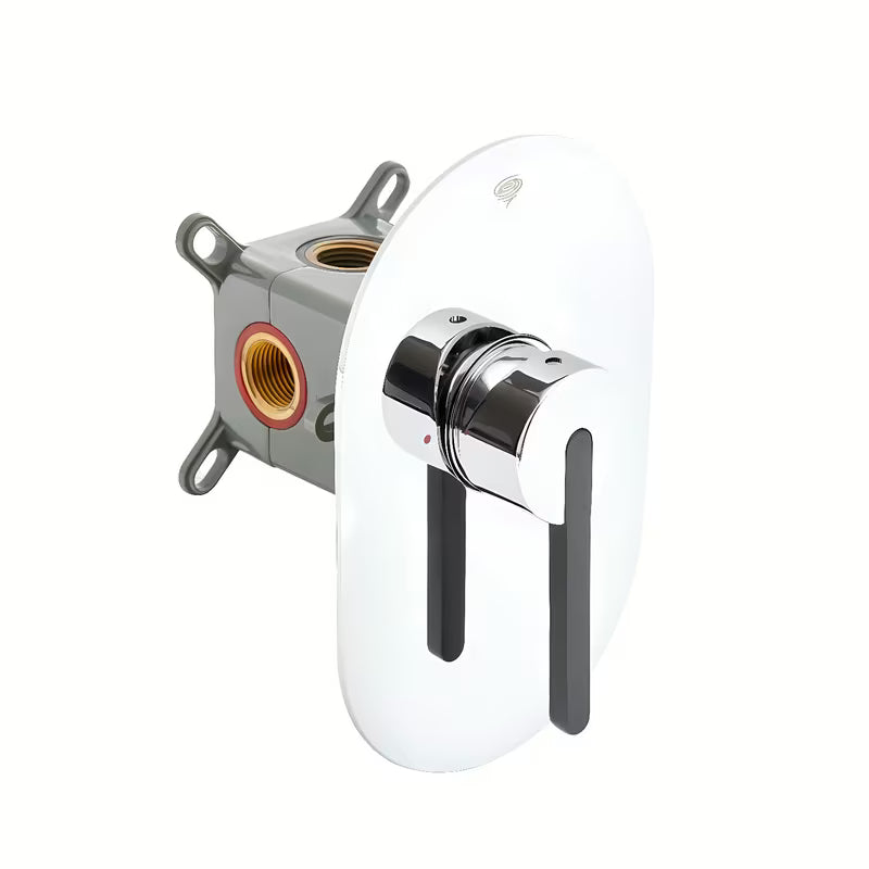 Podžbukna jednoručna baterija miješalica za tuš SAT Fusion u krom izvedbi s minimalističkim dizajnom