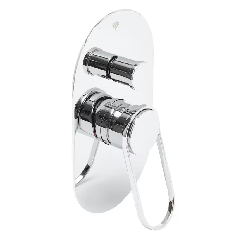 Podžbukna jednoručna baterija miješalica za tuš SAT Fusion u sjajnoj krom izvedbi