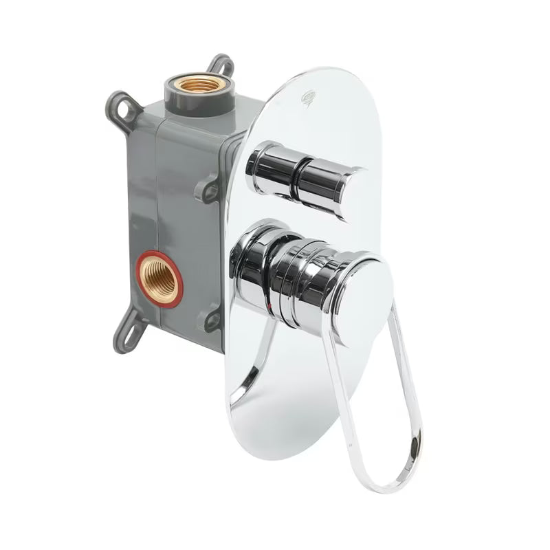 Podžbukna jednoručna baterija miješalica za tuš SAT Fusion u sjajnoj krom izvedbi