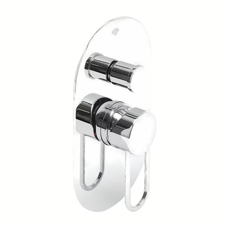 Podžbukna tuš i miješalica za kadu SAT Fusion u sjajnom kromu s ručicom