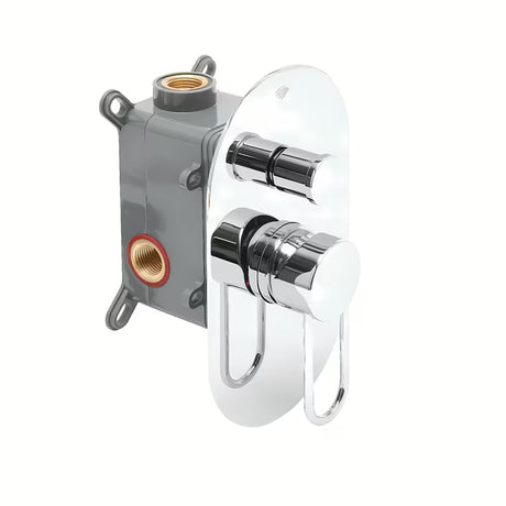 Podžbukna tuš i miješalica za kadu SAT Fusion u sjajnom kromu s ručicom
