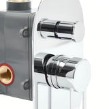 Podžbukna tuš i miješalica za kadu SAT Fusion u sjajnom kromu s ručicom