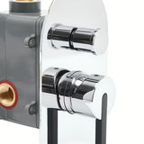 Podžbukna miješalica za tuš SAT Fusion u sjajnoj krom izvedbi uključuje podžbukno tijelo.