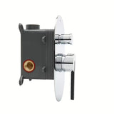 Podžbukna miješalica za tuš SAT Fusion u sjajnoj krom izvedbi uključuje podžbukno tijelo.