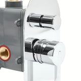 Podžbukna tuš i miješalica za kadu SAT Fusion u sjajnoj krom izvedbi s ručicom.