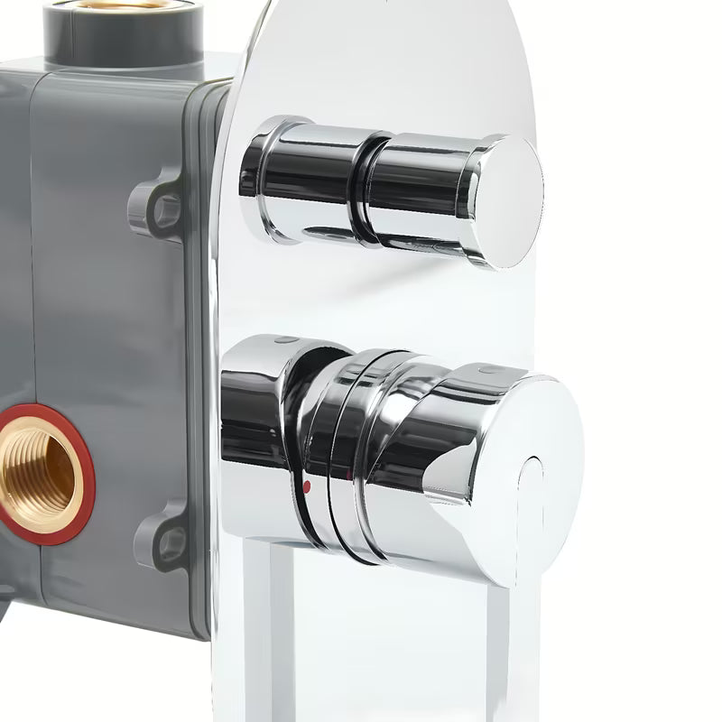 Podžbukna tuš i miješalica za kadu SAT Fusion u sjajnoj krom izvedbi s ručicom.