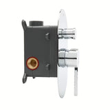 Podžbukna tuš i miješalica za kadu SAT Fusion u sjajnoj krom izvedbi s ručicom.