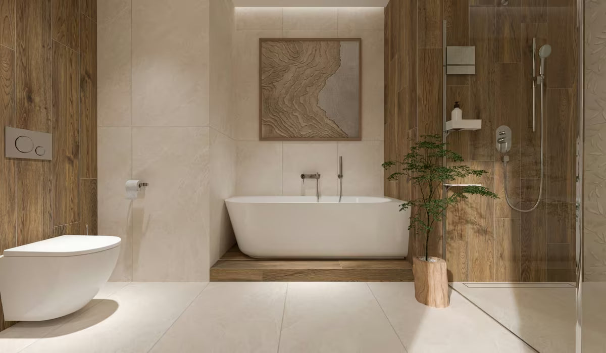 Podžbukna tuš i miješalica za kadu SAT Fusion u sjajnoj krom izvedbi s ručicom.