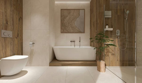 Podžbukna tuš i miješalica za kadu SAT Fusion u sjajnoj krom izvedbi s ručicom.