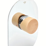 Podžbukna miješalica za tuš SAT Fusion u imitaciji drva s ručicom i kromiranim detaljima.