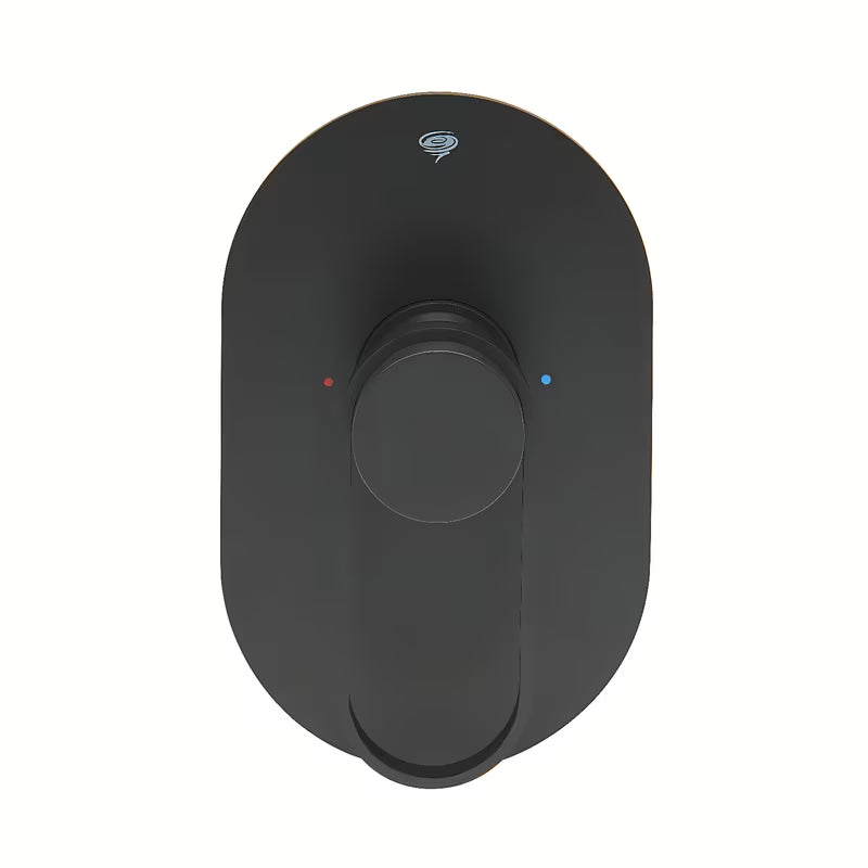 Podžbukna jednoručna baterija miješalica za tuš SAT Fusion u mat crnoj boji pro modernu kupaonicu.