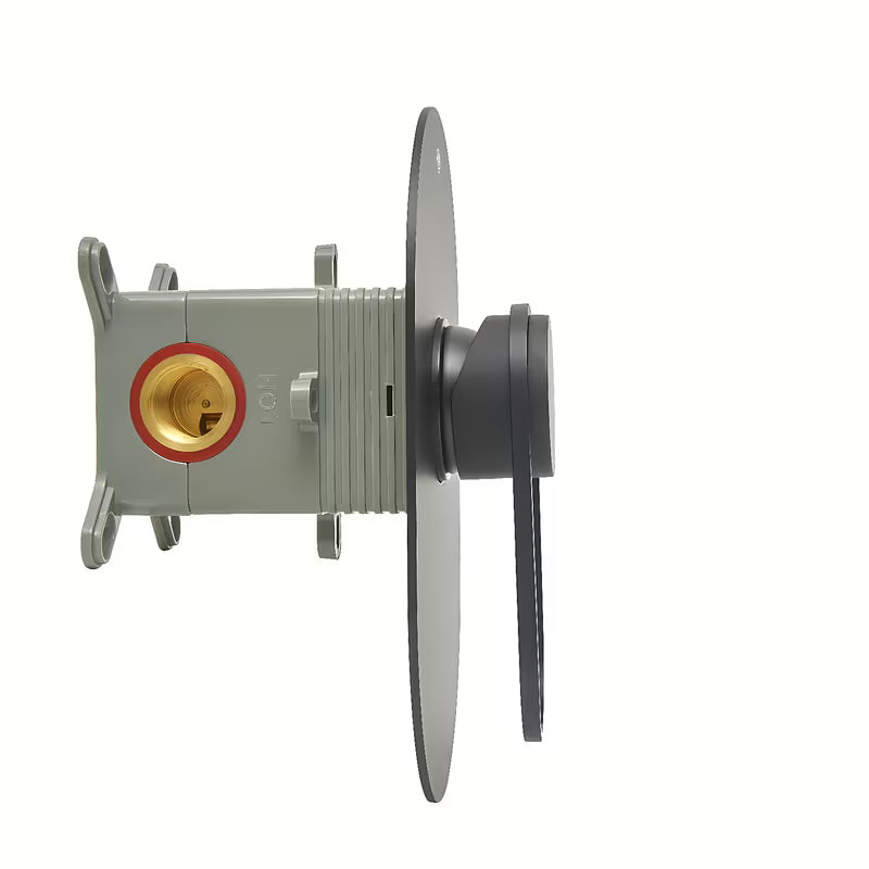 Podžbukna jednoručna baterija miješalica za tuš SAT Fusion u mat crnoj boji pro modernu kupaonicu.