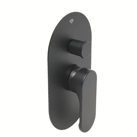 Podžbukna jednoručna baterija tuš i miješalica za kadu SAT Fusion u mat crnoj boji s podžbuknim tijelom