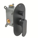 Podžbukna jednoručna baterija tuš i miješalica za kadu SAT Fusion u mat crnoj boji s podžbuknim tijelom