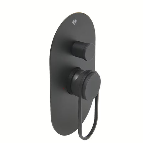 Podžbukna jednoručna baterija tuš i miješalica za kadu SAT Fusion u mat crnoj boji