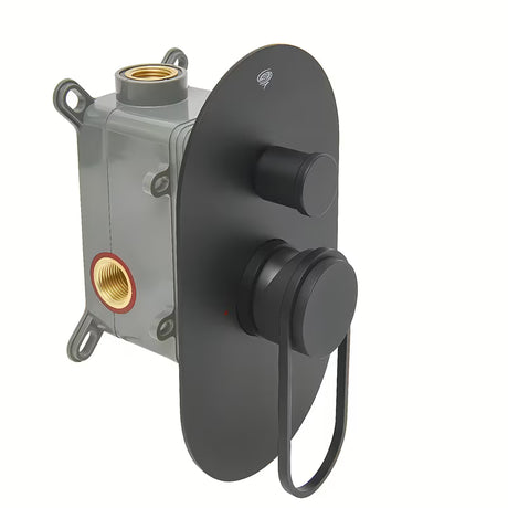 Podžbukna jednoručna baterija tuš i miješalica za kadu SAT Fusion u mat crnoj boji