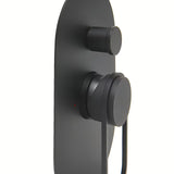 Podžbukna jednoručna baterija tuš i miješalica za kadu SAT Fusion u mat crnoj boji