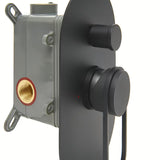 Podžbukna jednoručna baterija tuš i miješalica za kadu SAT Fusion u mat crnoj boji