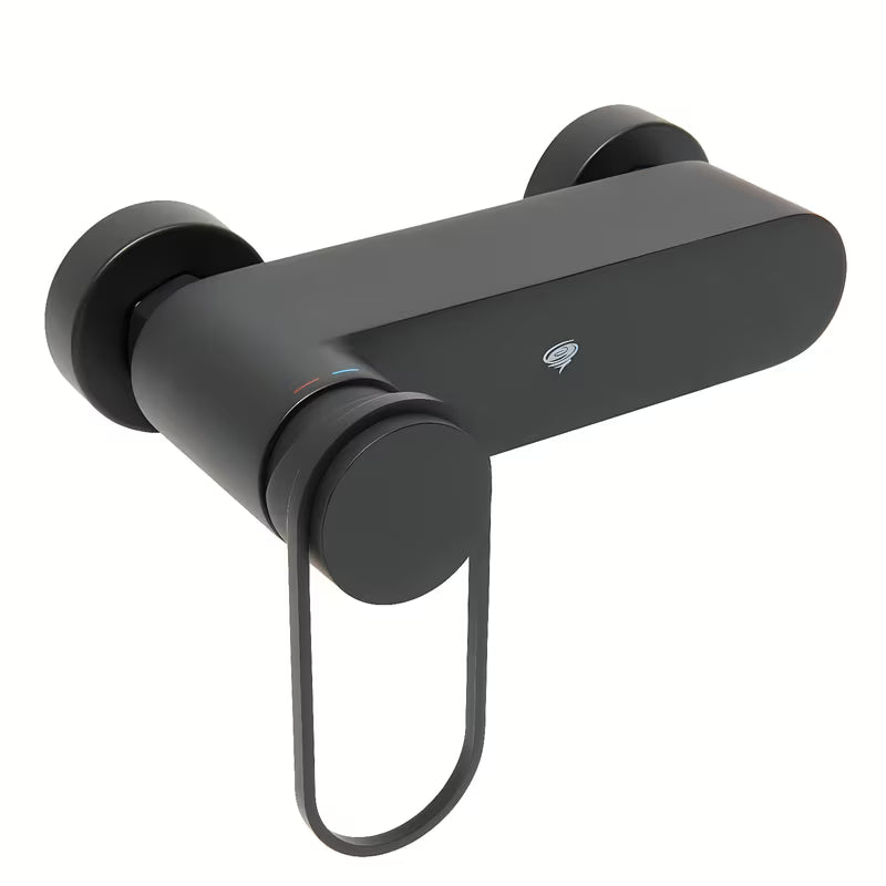 Zidna jednoručna baterija miješalica za tuš SAT Fusion u mat crnoj boji