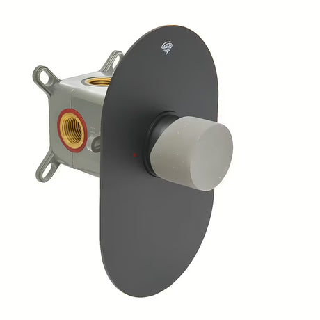 Podžbukna miješalica za tuš SAT Fusion s mat završnom obradom i betonskom ručicom pro modernu industrijsku kupaonicu.