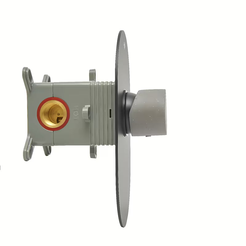 Podžbukna miješalica za tuš SAT Fusion s mat završnom obradom i betonskom ručicom za modernu industrijsku kupaonicu.